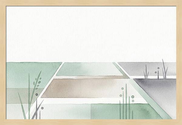 Tranquil Rice Paddy Reflections