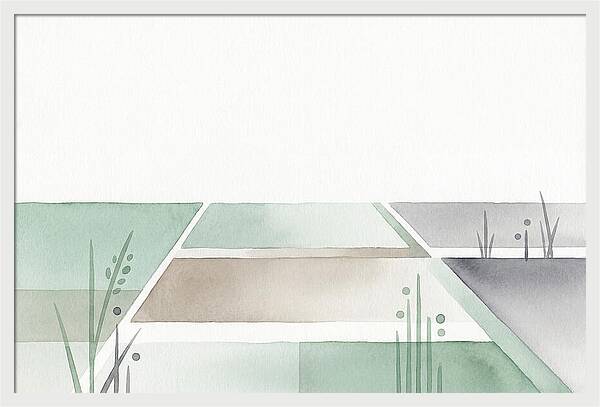 Tranquil Rice Paddy Reflections