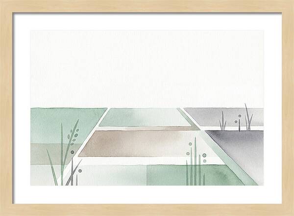 Tranquil Rice Paddy Reflections