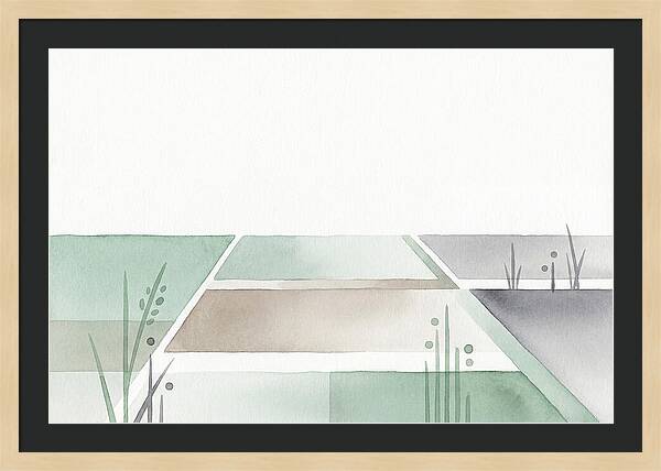 Tranquil Rice Paddy Reflections