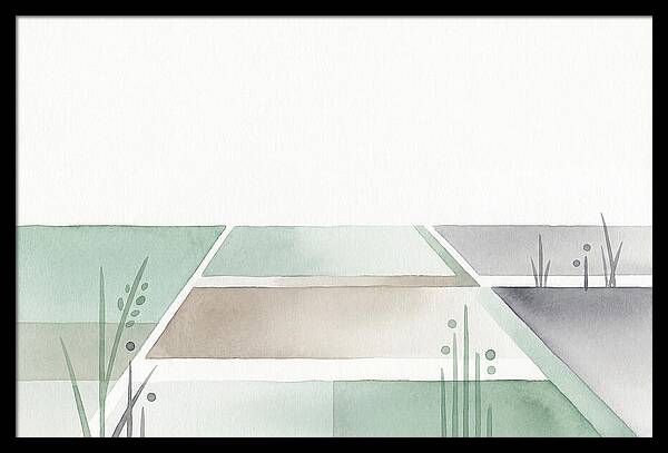 Tranquil Rice Paddy Reflections