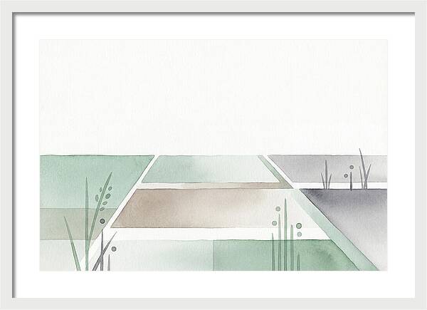 Tranquil Rice Paddy Reflections