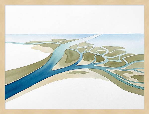 Tranquil River Delta Scene