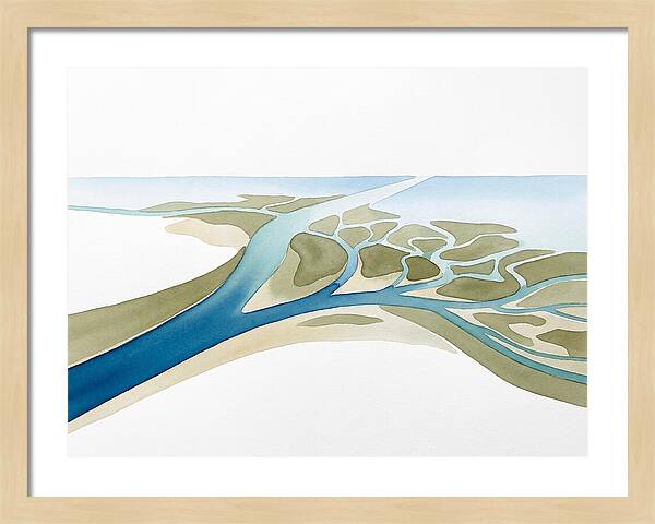 Tranquil River Delta Scene