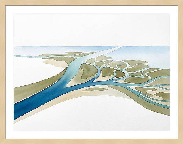 Tranquil River Delta Scene