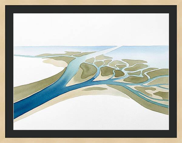 Tranquil River Delta Scene