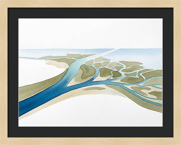 Tranquil River Delta Scene