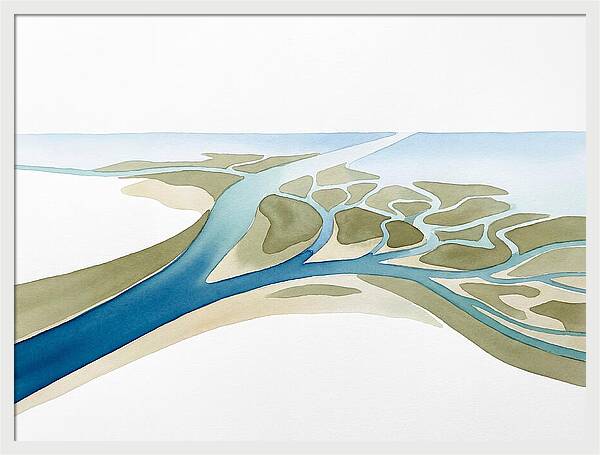 Tranquil River Delta Scene