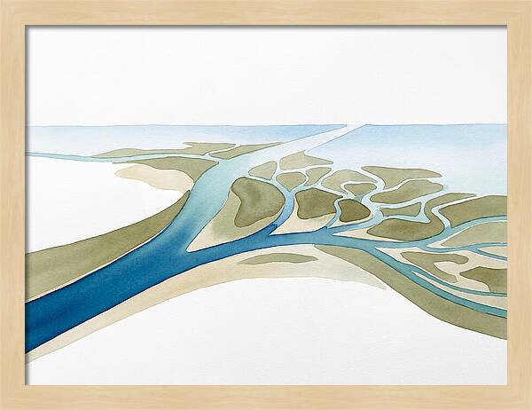 Tranquil River Delta Scene