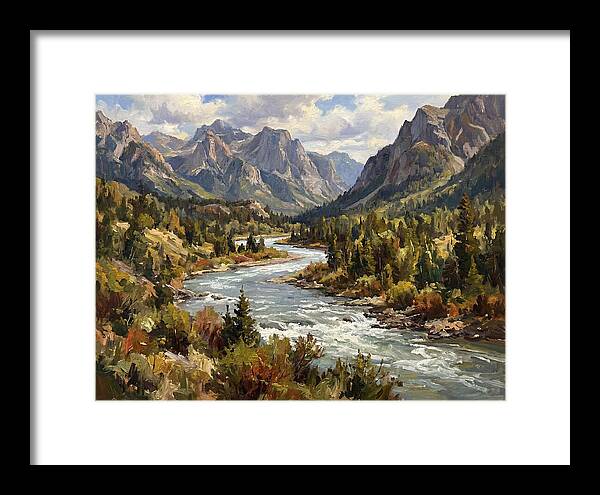 Tranquil River Valley Scene