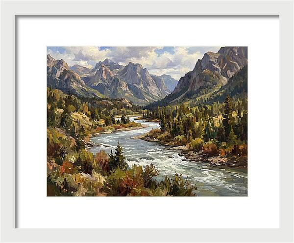 Tranquil River Valley Scene