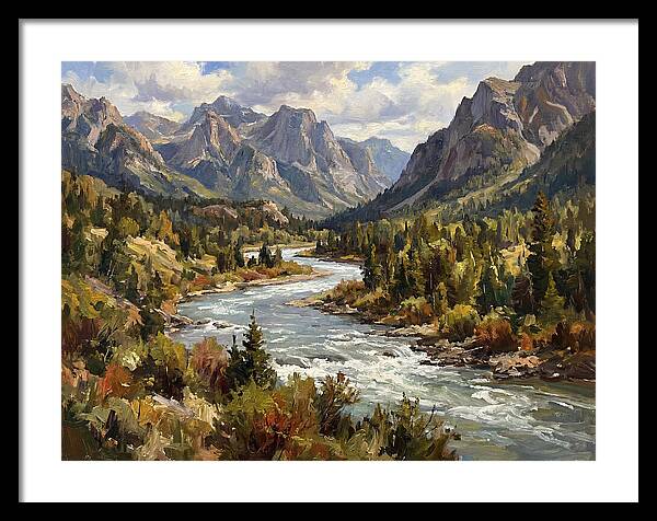 Tranquil River Valley Scene