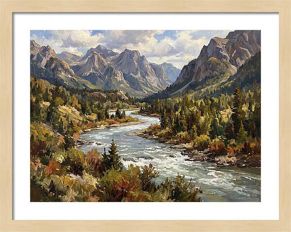 Tranquil River Valley Scene