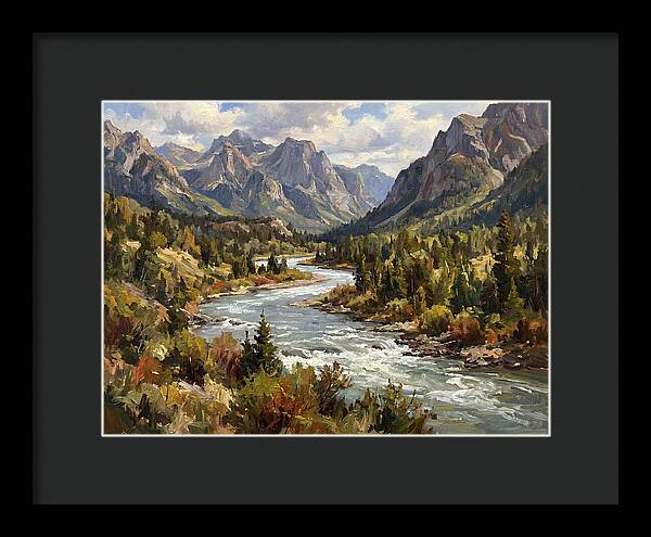 Tranquil River Valley Scene