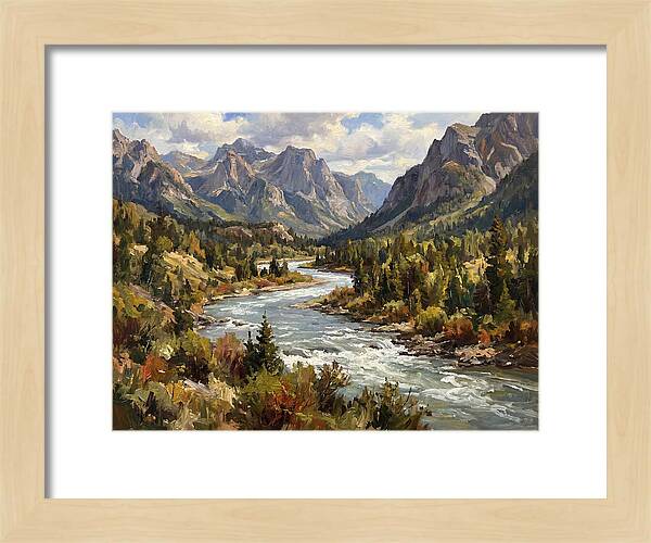 Tranquil River Valley Scene