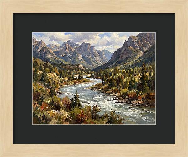 Tranquil River Valley Scene