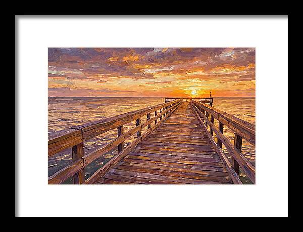 Tranquil Sunset Over Pier