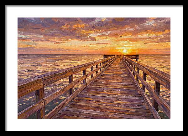 Tranquil Sunset Over Pier