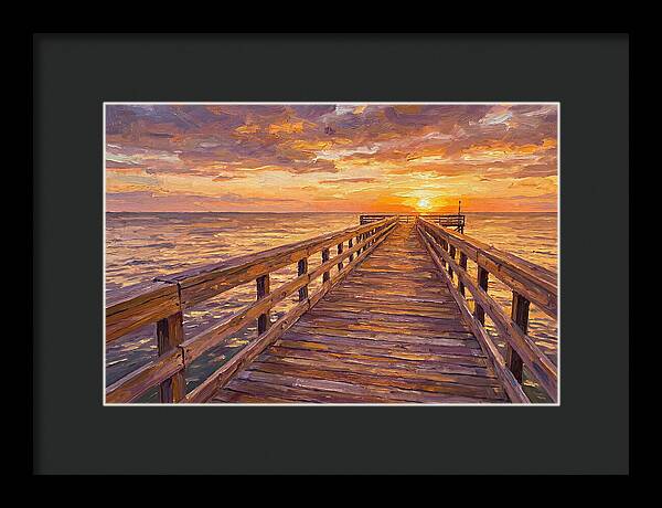 Tranquil Sunset Over Pier