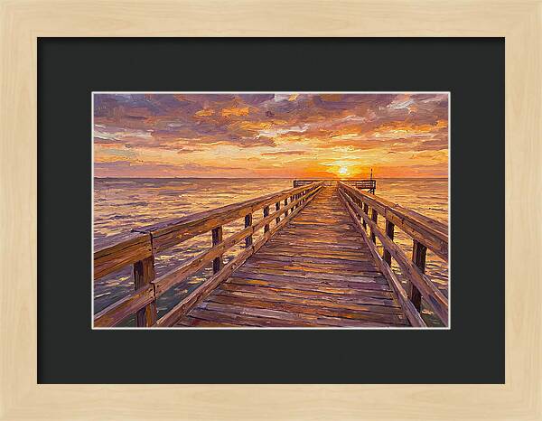 Tranquil Sunset Over Pier