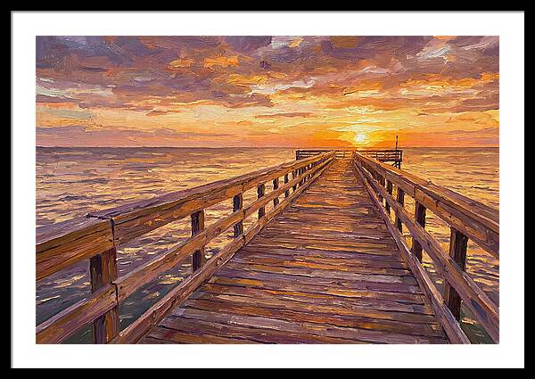 Tranquil Sunset Over Pier