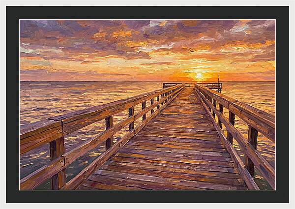 Tranquil Sunset Over Pier
