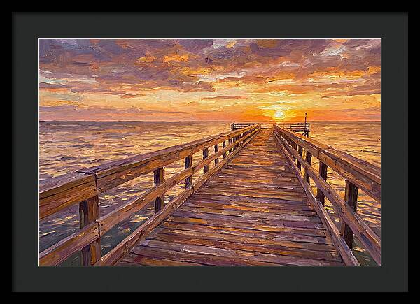 Tranquil Sunset Over Pier