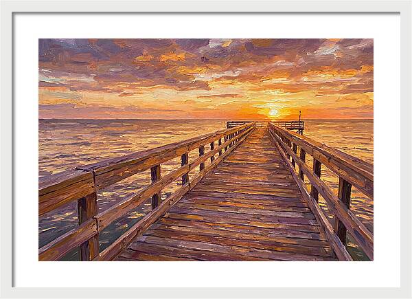 Tranquil Sunset Over Pier