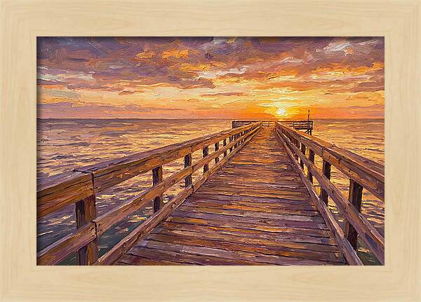 Tranquil Sunset Over Pier