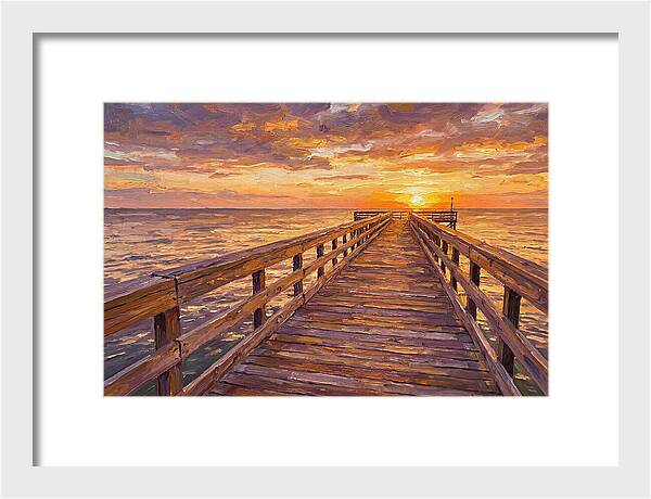 Tranquil Sunset Over Pier