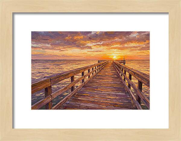 Tranquil Sunset Over Pier