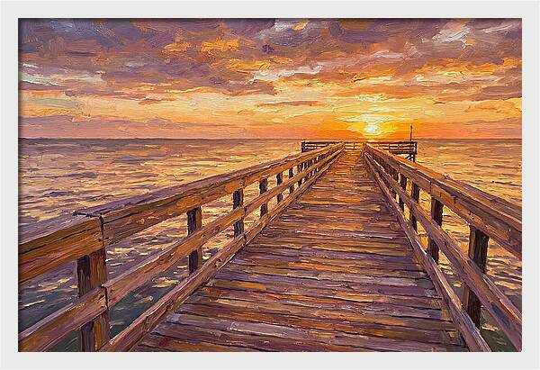 Tranquil Sunset Over Pier