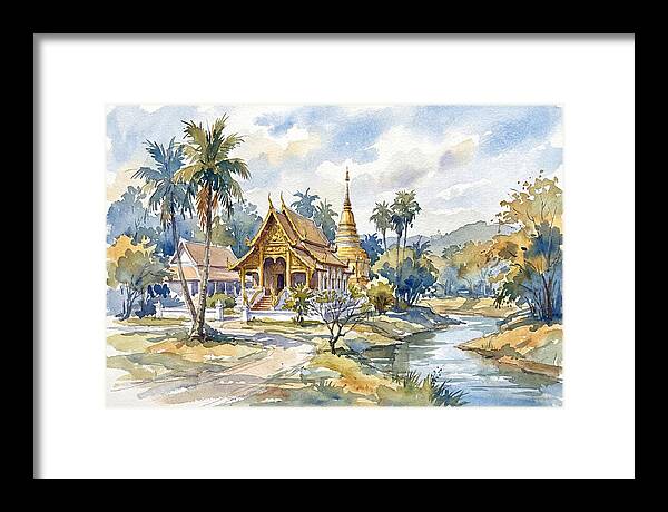 Tranquil Thai Temple Scene