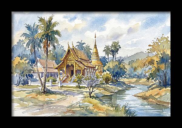 Tranquil Thai Temple Scene