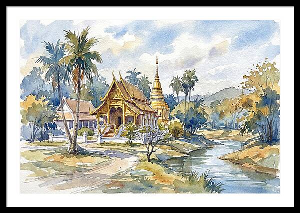 Tranquil Thai Temple Scene