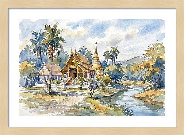 Tranquil Thai Temple Scene