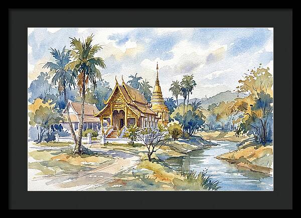 Tranquil Thai Temple Scene