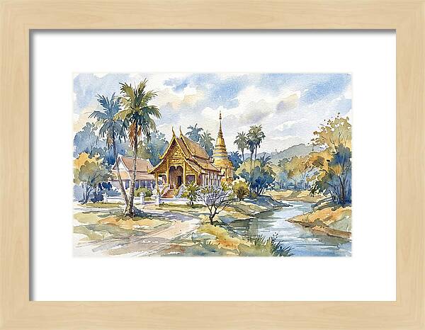 Tranquil Thai Temple Scene