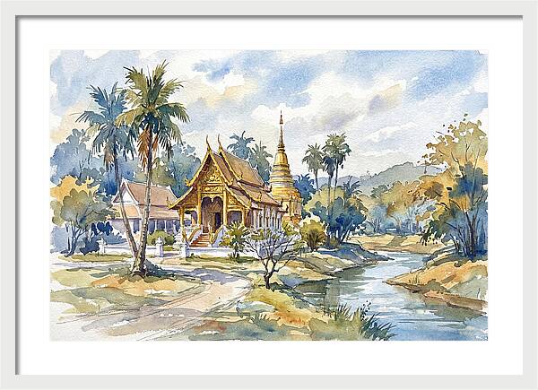 Tranquil Thai Temple Scene