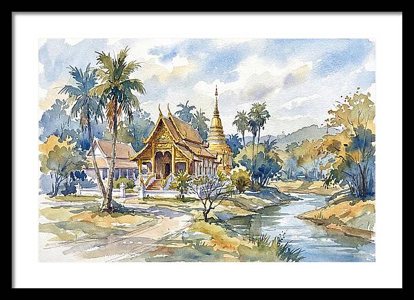 Tranquil Thai Temple Scene