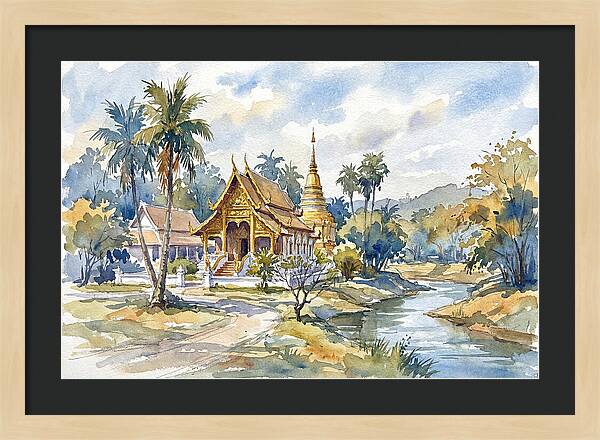 Tranquil Thai Temple Scene