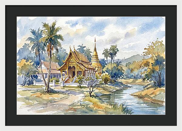 Tranquil Thai Temple Scene