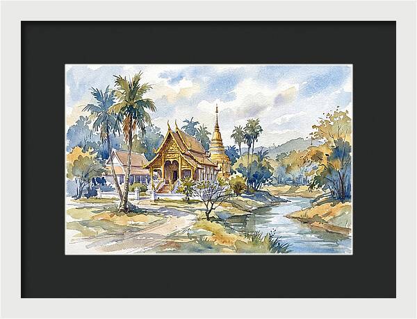 Tranquil Thai Temple Scene