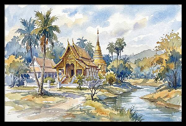 Tranquil Thai Temple Scene