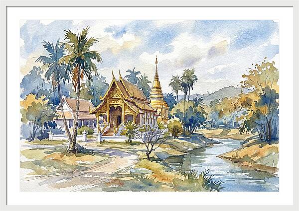 Tranquil Thai Temple Scene
