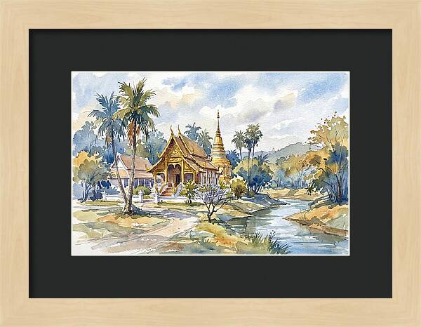 Tranquil Thai Temple Scene