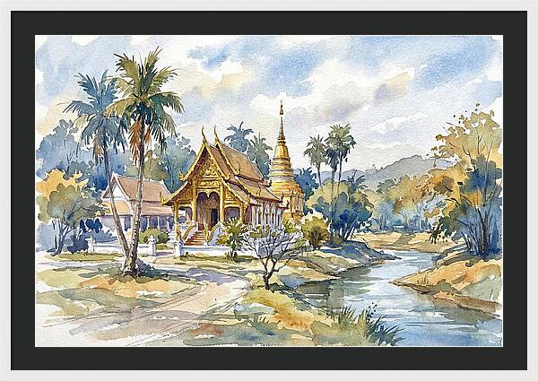 Tranquil Thai Temple Scene