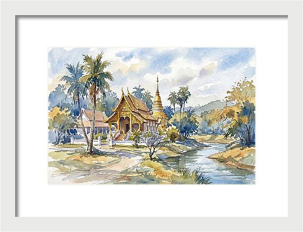 Tranquil Thai Temple Scene