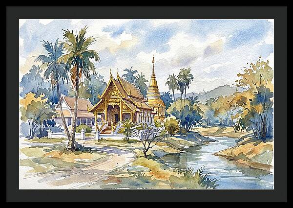 Tranquil Thai Temple Scene