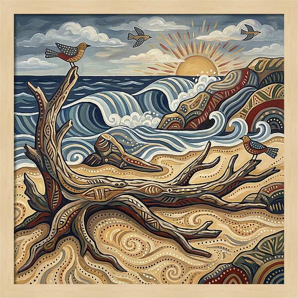 Tranquil Tides At Driftwood Beach